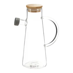 Aceitero con tapa de madera
