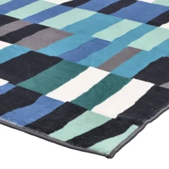Alfombra de pelo corto con diseño 70x140 cm