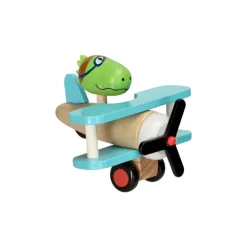 Auto de madera con personaje
