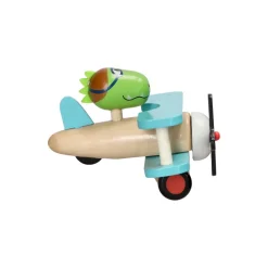 Auto de madera con personaje
