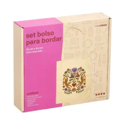 Bolso para bordar con bastidor