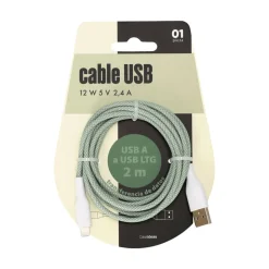 Cable USB A - LTG 2 metros