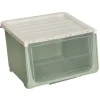Caja apilable de plástico con ruedas 34 L