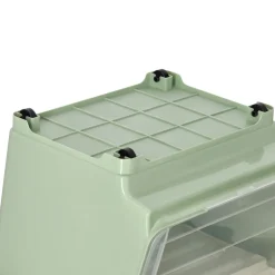 Caja apilable de plástico con ruedas 34 L