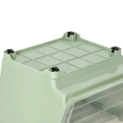 Caja apilable de plástico con ruedas 45 L