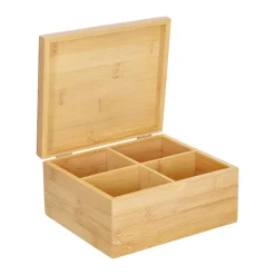 Caja Bolsas de Té Madera 19x16,5x9 cm
