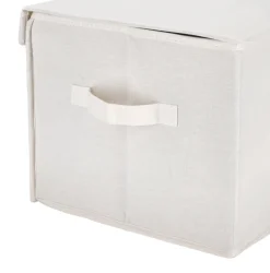 Caja con tapa para clóset bambú-algodón 45x30x25 cm