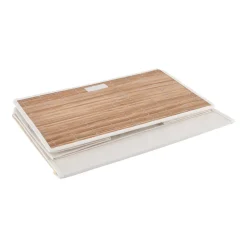 Caja con tapa para clóset bambú-algodón 45x30x25 cm