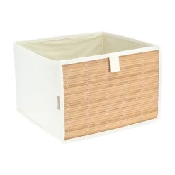 Caja de bambú y algodón 28x28x19 cm