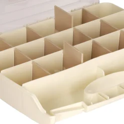 Caja de plástico multifuncional 17 compartimientos 31,5x25x6 cm