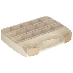 Caja de plástico multifuncional 17 compartimientos 31,5x25x6 cm