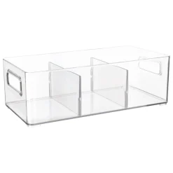 Caja organizadora de plástico con una división 30,5x20,5x15 cm