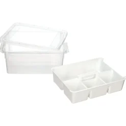 Caja organizadora de plástico con bandeja 16 Litros 40,5x29,5x18,5 cm