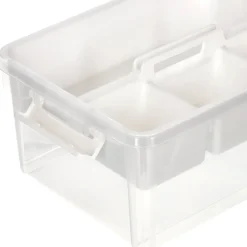 Caja organizadora de plástico con bandeja 16 Litros 40,5x29,5x18,5 cm