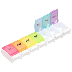 Caja organizadora semanal para pastillas