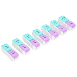 Caja organizadora semanal para pastillas AM/PM