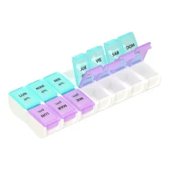 Caja organizadora semanal para pastillas AM/PM