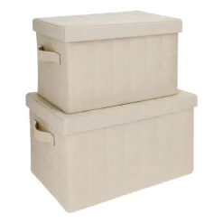 Caja organizadora textil quilt 33x23x20 cm