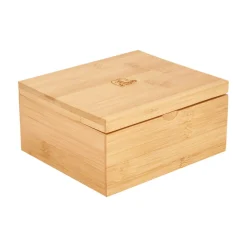 Caja para bolsas de té de madera 19x16,5x9 cm