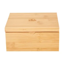 Caja para bolsas de té de madera 19x16,5x9 cm