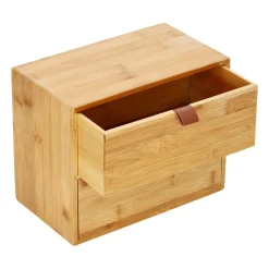 Cajonera de bambú 2 cajones 25x14,5x20 cm