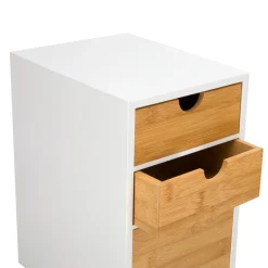 Cajonera mdf y bambú 3 cajones 16,7x21,2x27,6 cm