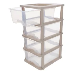 Cajonera Plástica 4 Cajones 44x33,5x76,5 cm