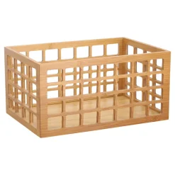 Canasto de madera de bambú 27x17x13,5 cm