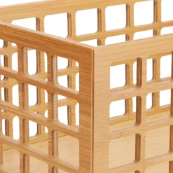 Canasto de madera de bambú 27x17x13,5 cm