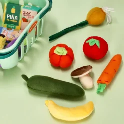 Canasto mercadito con verduras y abarrotes