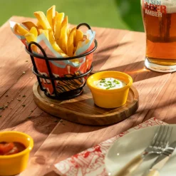 Canasto metálico para papas fritas