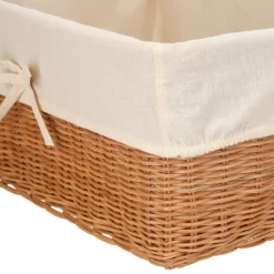 Canasto organizador de ratan 38x26x18 cm