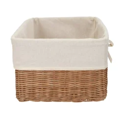 Canasto organizador de ratan 38x26x18 cm