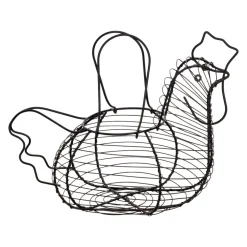 Canasto para huevos con forma de gallina
