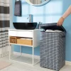 Canasto plegable para la ropa con tapa 35x35x64 cm