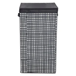 Canasto plegable para la ropa con tapa 35x35x64 cm