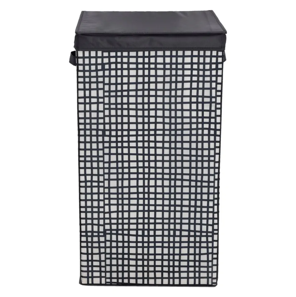 Canasto plegable para la ropa con tapa 35x35x64 cm