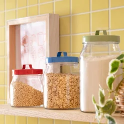 Canister de vidrio con tapa de metal 600 ml