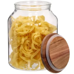 Canister de vidrio con tapa de madera 2,9 L