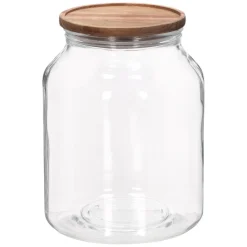 Canister de vidrio con tapa de madera 2,9 L