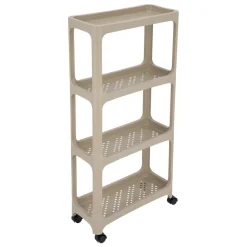 Carro angosto de plástico 4 niveles 40x18x86,5 cm