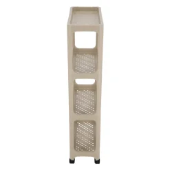 Carro angosto de plástico 4 niveles 40x18x86,5 cm