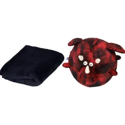 Cojín de peluche con manta