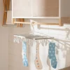 Colgador de aluminio para ropa 24 pinzas