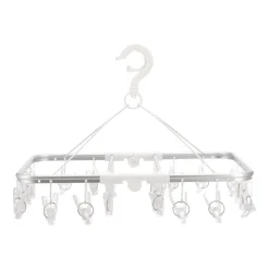 Colgador de aluminio para ropa 24 pinzas