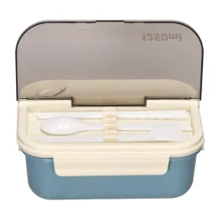 Contenedor de alimentos con divisor y cubiertos 1250 ml