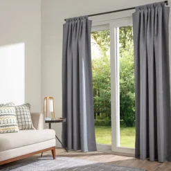 Cortina blackout con presillas tweed 140x240 cm