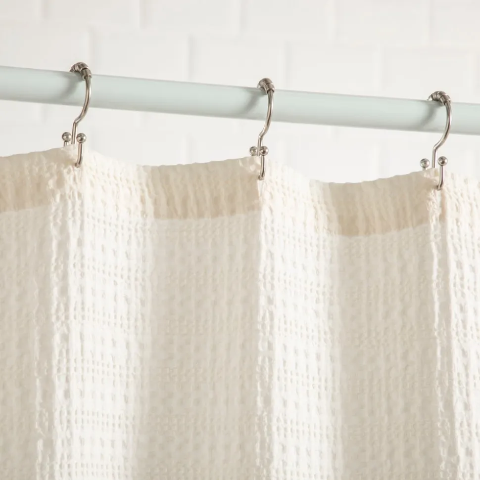 Cortina de baño algodón texturizado 180x190 cm