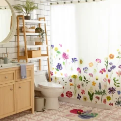 Cortina de baño estampada 178x180 cm