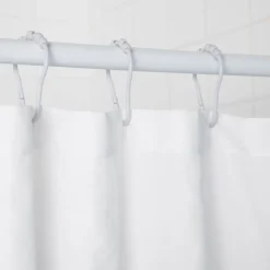 Cortina de baño estampada y bordada 178x180 cm